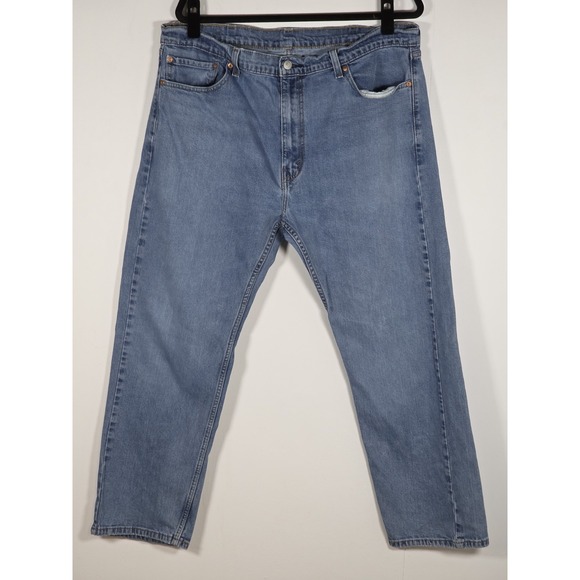 Levi's Other - Levis Mens 40x30 505 Straight Leg Blue Denim Jeans Regular Fit Classic Essential
